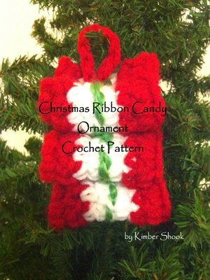cover image of Christmas Ribbon Candy Ornament Crochet Pattern